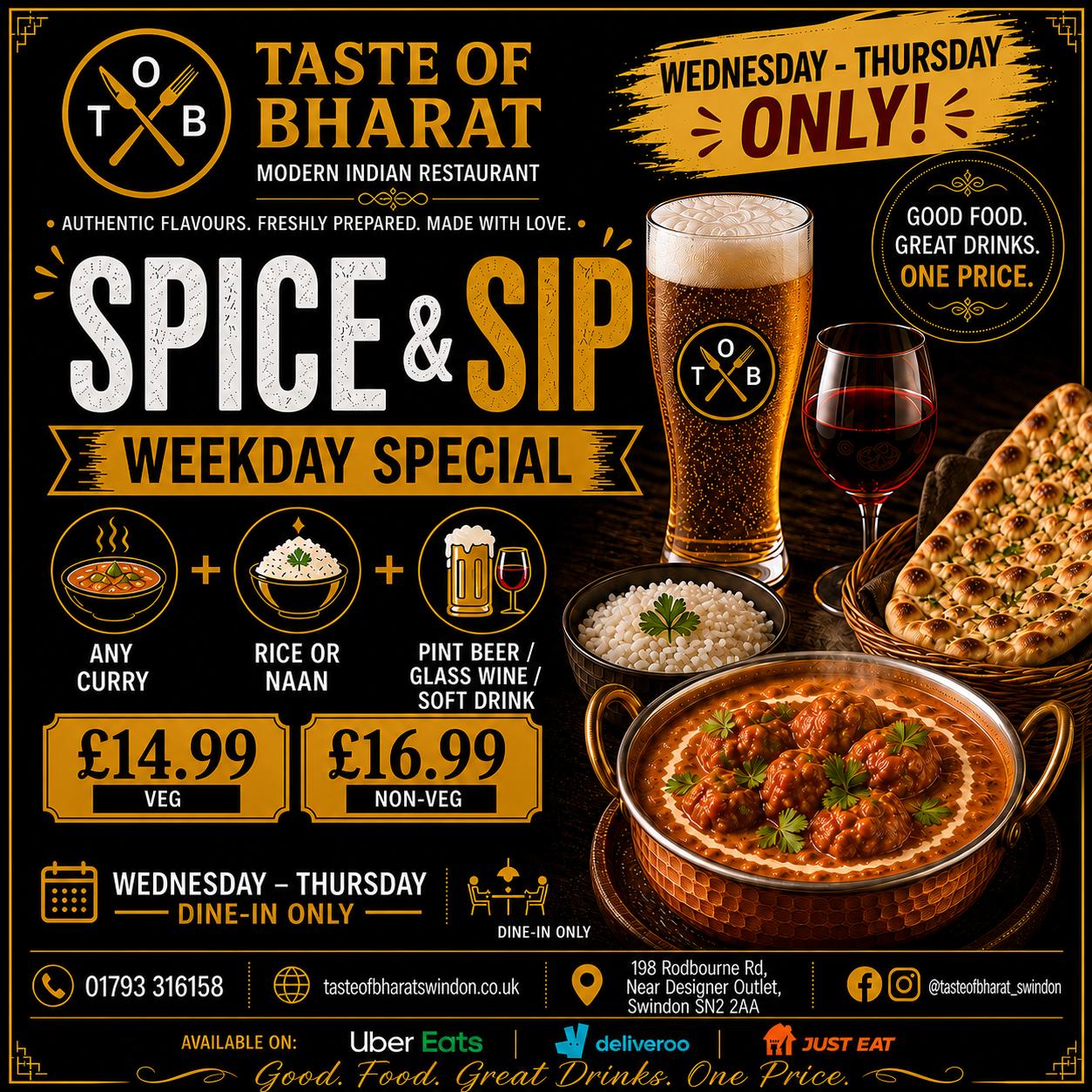 Taste of Bharat Special Offer